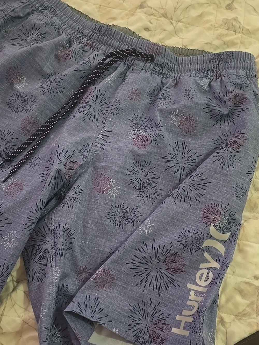 Hurley Mens Swimblue Eith Fireworks Print